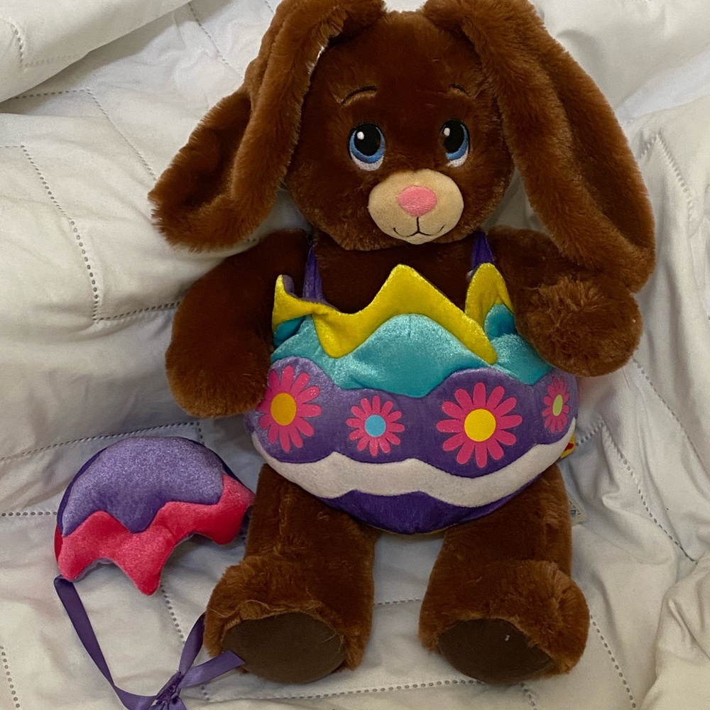 Build A Bear Brown Bunny with Easter Egg Costume